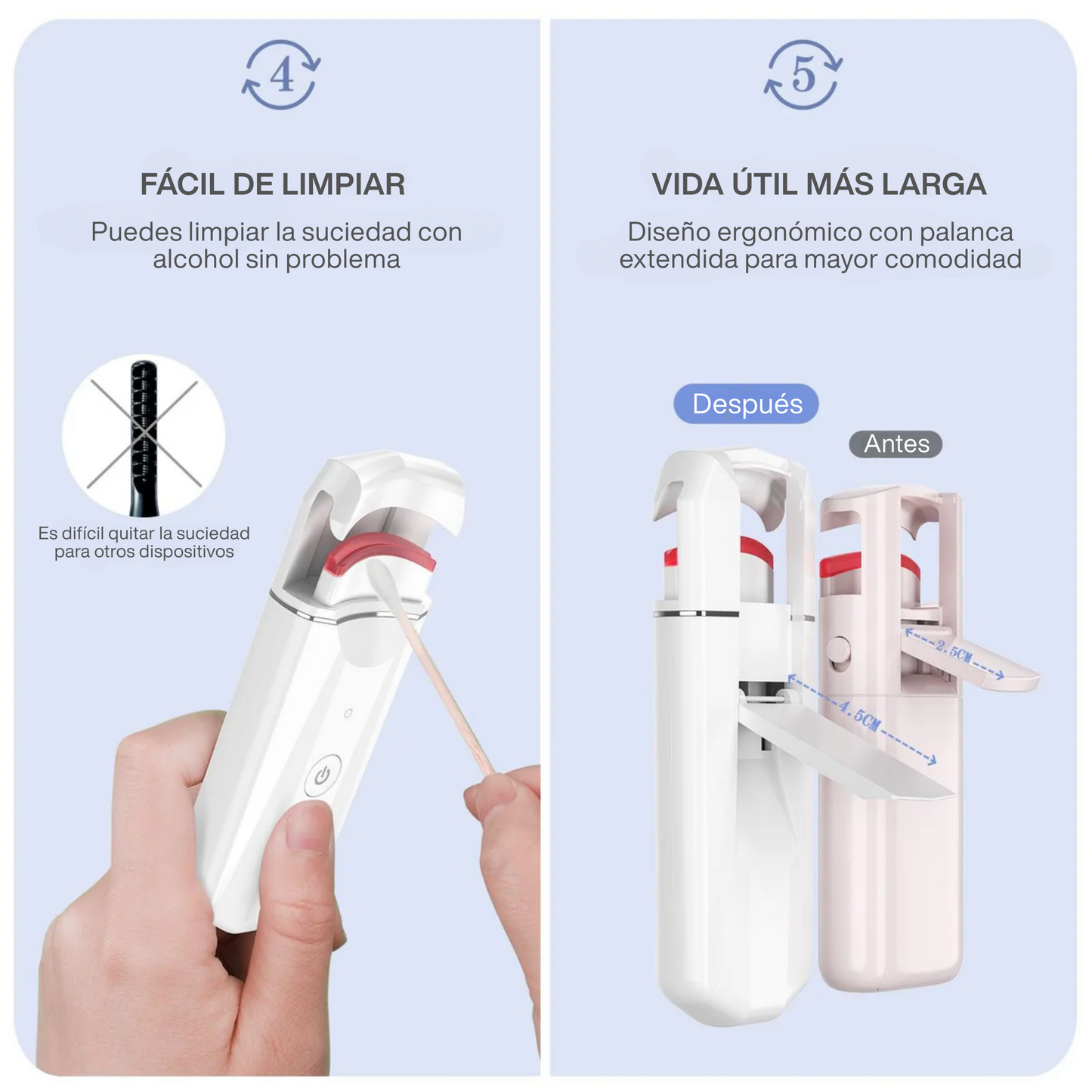 Rizador de Pestañas Eléctrico con Calor