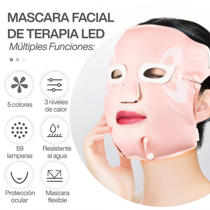 Máscara Facial de Luz LED
