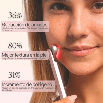 Varita Facial EMS con Luz Roja