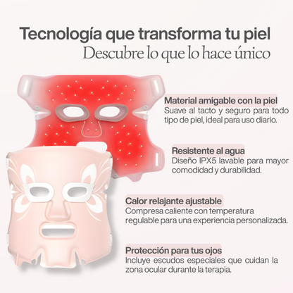 Máscara Facial de Luz LED