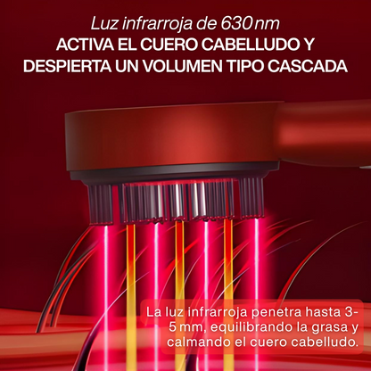 Cepillo Masajeador con Luz LED Infrarroja