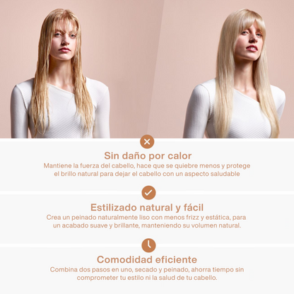 Alaciadora y Secadora de Cabello 2 en 1
